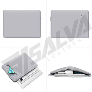 Latest 100% Genuine Black Leather Slim Modern Minimalist Laptop Bags Covers <b>Adjustable</b> <b>Strap</b> Portable Device Accessory for - Product Image 2