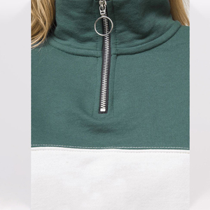 Sudadera Verde con Cierre de Cremallera para Mujer, Sudadera Personalizada con Apliques de Camuflaje, Manga Larga, Estilo Colorblock, Ropa Casual de Calle, Sudadera con Capucha para Invierno - Product Image 6