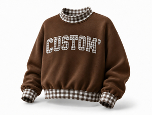 High Quality 100%Cotton 380GSM <b>Mock</b> <b>Neck</b> Sweatshirt Plus Size Women's Sweater Jacket Pullover Oversized Sweatshirts Custom - Product Image 2