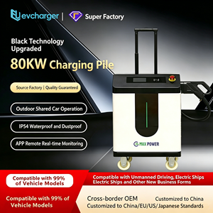 Cargador de vehículos eléctricos portátil de 80 kW con entrada de CA de 480 V, estación de carga rápida de CC móvil para uso compartido de vehículos al aire libre, resistente al agua IP54 - Product Image 1