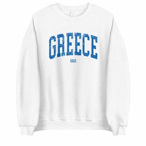 Greece Custom Cotton Fleece <b>Mock</b> <b>Neck</b> Sweatshirt Polka Dot Leopard Letter Chenille Embroidery College University Apparel - Product Image 1