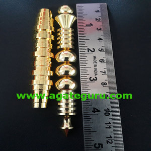 Péndulos Largos de Latón de Gran Calidad, Hechos a Mano, Dorados, para Sanación Reiki - Product Image 6