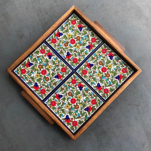 Best Quality Modern Wooden Coffee Tea Table <b>Serving</b> Platter Wood <b>Tray</b> <b>Large</b> <b>Serving</b> <b>Tray</b> with Handle for Fruits Food and Plates - Product Image 3