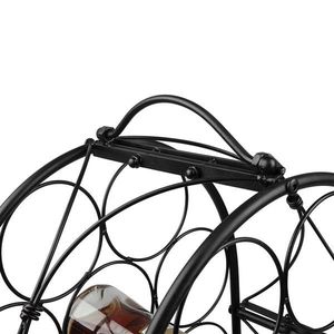 Portabottiglie in Metallo Stile Castello di Bordeaux per 23 Bottiglie, Design Nero - Product Image 3