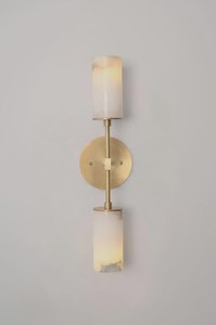 Applique murale moderne en laiton avec abat-jour en marbre, luminaire d'intérieur lavable pour salle de bain et décoration intérieure - Product Image 3