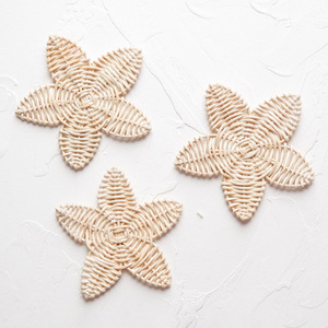 Wall <b>Sticker</b> Natural <b>Flower</b> Set Aesthetic Room Decor Rattan Wall-mount <b>Flowers</b> With Various Sizes for Children Bedrooms - Product Image 5
