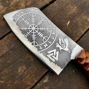 Cuchillo de Camping Mini Hecho a Mano, Hoja Fija de Acero con Alto Contenido de Carbono, Cuchillo Afilado de Alta Resistencia con Mango de Acero y Funda - Product Image 5