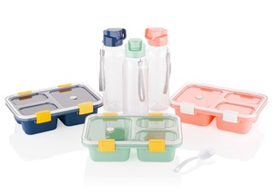 Boîte à lunch isotherme en acier inoxydable pour enfants, ensemble de contenants alimentaires portables et étanches avec gourde assortie pour garçons et filles à l'école - Product Image 4