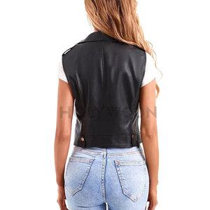 Chaleco de Cuero para Mujer, Moderno y Elegante, Diseño sin Mangas, Ligero, Impermeable, Informal, para Uso Diario y al Aire Libre - Product Image 4