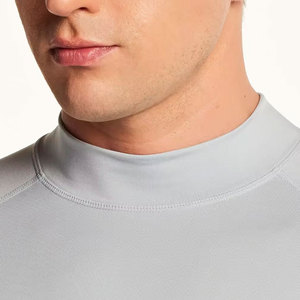 Camiseta deportiva de nailon con logotipo personalizado de spandex para hombre, ropa de gimnasio, camisetas de protección contra erupciones cutáneas para hombre, ropa de artes marciales, traje de baño. - Product Image 3