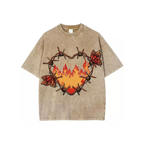T-shirts pour hommes en coton peigné 100% respirant, coupe ample, personnalisables, prix de gros du fabricant, devant vierge - Product Image 5