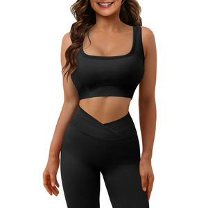Ensemble de vêtements de yoga et de fitness pour femmes, à haute élasticité, doux pour la peau, soutien-gorge de sport, leggings respirants, confortables, vêtements de sport pour la salle de sport - Product Image 4