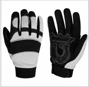 Gants de mécanicien flexibles et durables, antidérapants, résistants à la chaleur, respirants, avec poignets renforcés en nylon/cuir pour les tâches d'atelier - Product Image 1