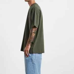 Camisetas de Hombre Extra Grandes al Por Mayor, Camisetas de Algodón de Manga Corta con Logotipo Personalizado, Camisetas Lisas de Talla Grande para Hombre - Product Image 3