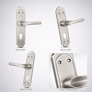 Premium CHIC Brass Mortice <b>Door</b> Handle Matte SS Finish Heavy Duty Lever Handle for Home Office Residential Commercial <b>Doors</b> - Product Image 2