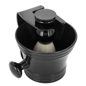 Ensemble de brosses à raser 3 en 1, kit de rasage pour hommes, brosse à cheveux et à barbe avec support, porte-rasoir, acier inoxydable professionnel, nouveau design - Product Image 1