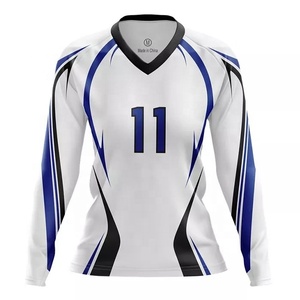 Camiseta de Voleibol Personalizada por Sublimación, Diseño Personalizado, Alta Calidad, Mangas Largas, Impresión Digital, Transpirable, Poliéster y Algodón - Product Image 1