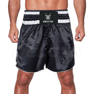 Pantalones Cortos de Muay Thai con Logotipo Personalizado de Último Estilo, Hechos en Pakistán, Kimono de Jiu Jitsu, Pantalones Cortos de Muay Thai - Product Image 4