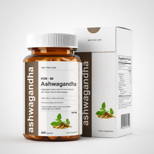 Cápsulas Naturales de Ashwagandha KSM-66 600 Mg, Extracto Herbal Adaptógeno, Alivio del Estrés, Apoyo Energético, Bienestar Diario, Adultos, OEM - Product Image 5