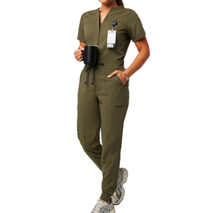 Cheap Price Medical Female <b>Nurse</b> <b>Scrubs</b> Uniforms Sets Spandex Jogger Jumpsuit Workwear For Doctors And Staff Nursing Suit - Product Image 6
