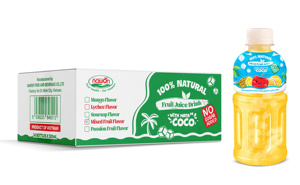 100% jus de fruits avec boisson Nata de Coco 320ML bouteille en PET faible quantité minimale de commande échantillon gratuit spécial dans la fabrication Nawon Vietnam - Product Image 2