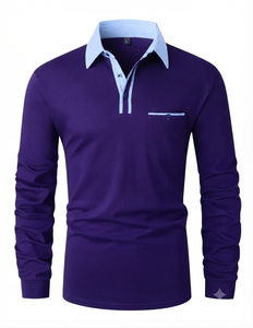 Polo personnalisé pour homme – Nouvelle collection été – Formel et élégant pour le golf – Couleur unie – Design simple - Product Image 4