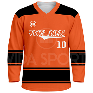 Wida Sports, Nuevas Camisetas Personalizadas para Equipos de Hockey sobre Hielo, Uniformes de Hockey Sublimados de Alto Rendimiento, Fabricante OEM, Venta al Por Mayor, 100% Poliéster - Product Image 2