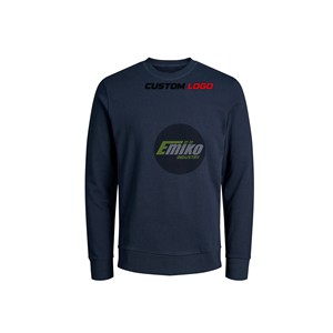 Sudadera Negra de Cuello Redondo para Hombre, con Logotipo Personalizado, Corte Regular, Manga Larga, Informal, de Alta Calidad - Product Image 4