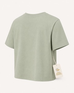เสื้อยืดโอเวอร์ไซส์ลำลองผ้าฝ้ายแขนสั้นทรงหลวมสไตล์สตรีทแวร์ใส่สบายระบายอากาศได้ดีเหมาะสำหรับใส่ทุกวันทรงบ็อกซี่สำหรับผู้หญิง - Product Image 4