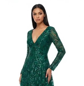 Vestido de Noche Largo con Lentejuelas Brillantes, Ecológico, Sexy, con Espalda Descubierta, Estilo Sirena, para Fiestas Formales, Elegante, para Mujer, Venta al Por Mayor - Product Image 1