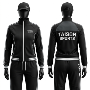 Conjunto Deportivo de Tenis Premium de Poliéster y Spandex de 260 GSM, Diseño de Paneles Rojos y Blancos, Logotipo Personalizado - Product Image 5