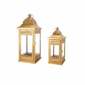 Classic Style Gold Stainless Steel <b>Lantern</b> Tabletop Hanging Candle Holder Moroccan Style Eco-Friendly Handmade Christmas - Product Image 2