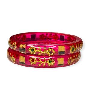 Ensemble de bracelets tendance en résine acrylique de haute qualité, imitation perle étincelante, motif floral taille émeraude, rose, plaqué or, pour mariage - Product Image 3