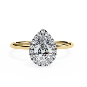 Bague unisexe raffinée en or massif avec accent de diamant radiant de laboratoire d'un carat, bijou de fiançailles raffiné, idéal comme cadeau - Product Image 1