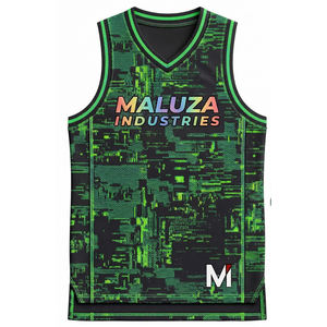 Uniforme de baloncesto personalizado por sublimación para hombre, conjunto de camiseta y pantalones cortos de tela de malla transpirable, equipo deportivo al por mayor - Product Image 1