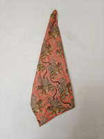 Serviette de cuisine et de salle à manger en coton à imprimé floral Orange Jungle, décorative, lavable en machine, imprimée à la main au tampon et au sérigraphie, Shree