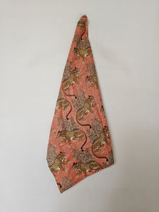 Essuie-tout de cuisine en coton à imprimé floral Orange Jungle, serviette décorative pour la cuisine et la salle à manger, lavage à la main, impression artisanale - Product Image 2