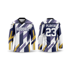 Maillot de hockey sur glace en sublimation pour la vente en gros, avec tissu en maille légère à haute circulation d'air, logos cousus en twill et vêtements de sport haut de gamme - Product Image 2