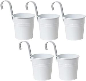 New Selling Manufacturer Oval Tin Flower Pot Galvanized Iron Flowerpot Double <b>Hook</b> Bucket Tinplate Iron Bucket - Product Image 1