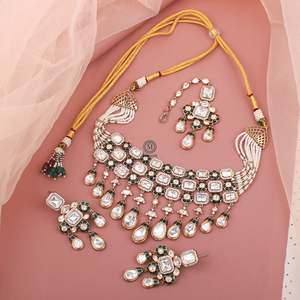 Yashi Polki Designer Choker Set-Fine Jewelry Necklace Set - Product Image 1