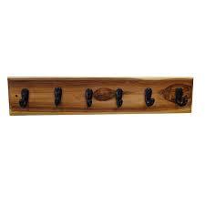 Rustic Wooden <b>Wall</b> Hook <b>Rack</b> for Clothes Keys Towels - Product Image 3