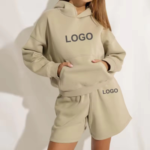 ชุดเซ็ตเสื้อผ้า MTracksuits แบบสั้นสั่งทำได้ สำหรับฤดูร้อน ยูนิเซ็กส์ ผู้ชาย ผ้าฝ้าย 2 ชิ้น ชุดเซ็ตขาสั้นย้อมสีแบบ Acid Wash เสื้อฮู้ดและกางเกงขาสั้น - Product Image 3