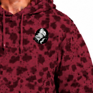 Burgundy <b>Leopard</b> <b>Print</b> Hoodie Heavyweight Oversized Pullover <b>Sweatshirt</b> Soft Fleece Drawstring Hood Kangaroo Pocket Casual - Product Image 4