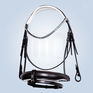 Brida de Doma Premium de Cuero Negro con Diadema Ondulada de Cristales de Imitación y Herrajes de Acero Inoxidable de Alta Calidad, Cómoda y Duradera - Product Image 2