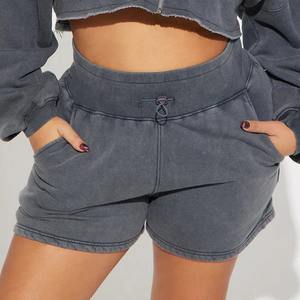 Ensemble de survêtement d'hiver de haute qualité pour femme, 2 pièces, manches longues, pantalon court, couleur unie, sweat-shirt à capuche, shorts décontractés, 100% coton - Product Image 2