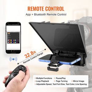 Teleprompter portatile da 8 pollici per Webcam e Smartphone apparecchiature essenziali di Live Streaming per lo Streaming in movimento - Product Image 4