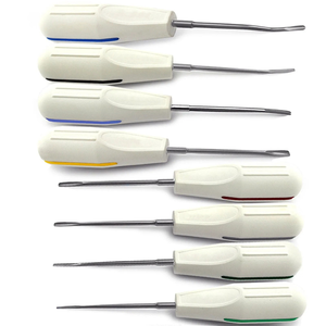 Ensemble de 8 élévateurs manuels de racines pour chirurgie buccale, extraction dentaire, réutilisables, autoclavables, instruments dentaires certifiés CE - Product Image 1