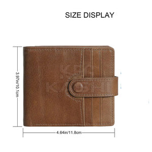 Classic Genuine Leather <b>Wallet</b> with Polyester Lining Lightweight Soft Durable Material for Comfortable Handling Cards Cash Coins - Product Image 6