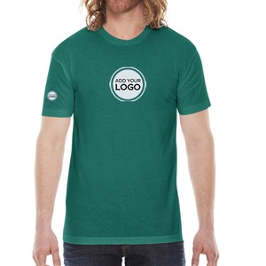 Camiseta Personalizada al por Mayor con Logotipo, de Algodón/Fibra de Bambú, con Estampado Digital de Patrón Sólido - Product Image 2