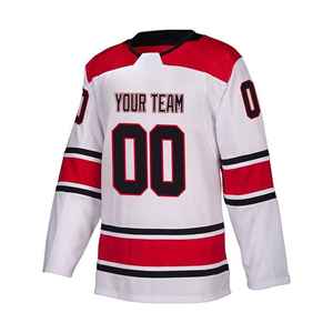 Maillot de hockey sur glace 100% polyester, nom de l'équipe personnalisé, impression numérique, logo frontal uni, séchage rapide, respirant, haute qualité, manches longues - Product Image 2